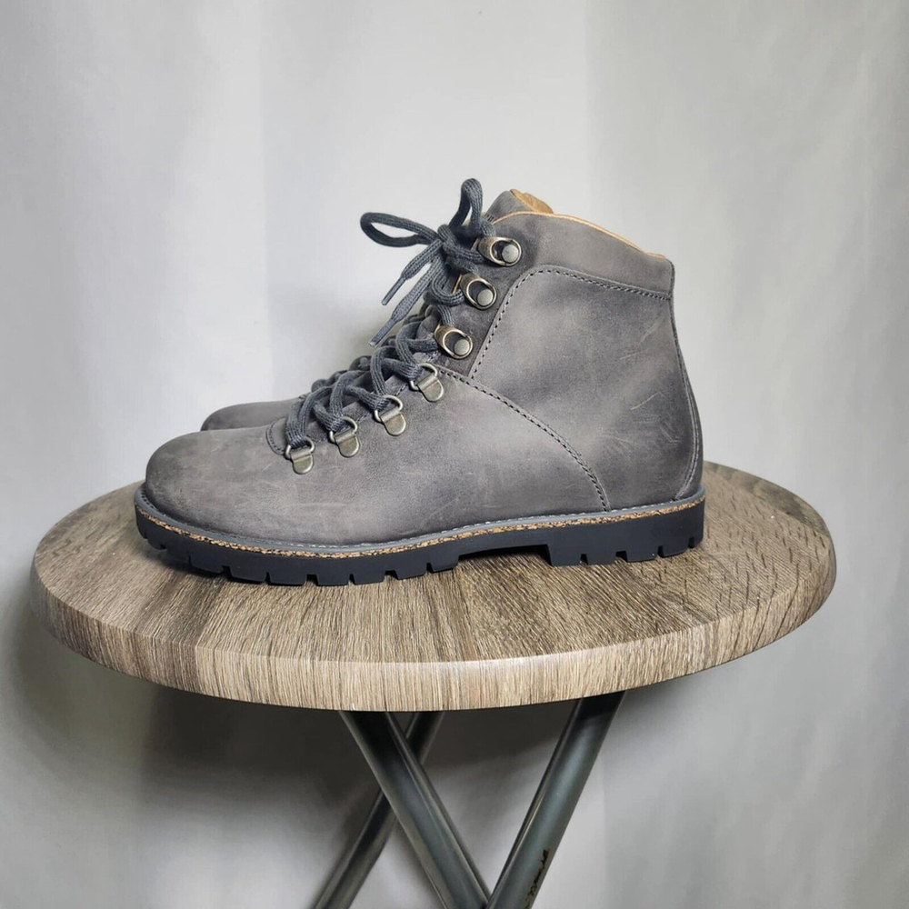 Birkenstock Jackson Womens Leather Ankle Boots Gray Sz EU 37 US 6 Winter Classic - Picture 7 of 12